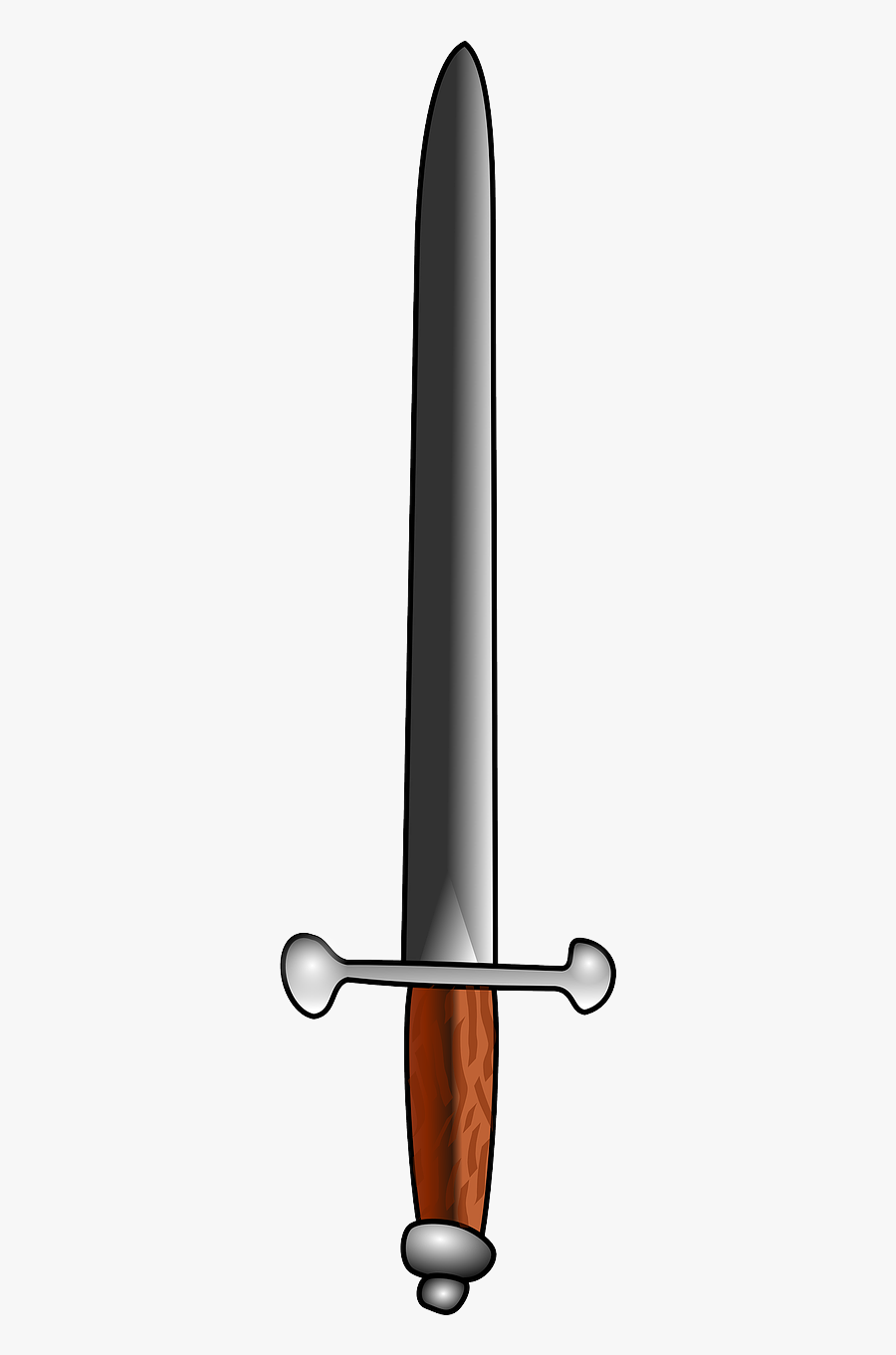 Simple Sword Drawing, Transparent Clipart