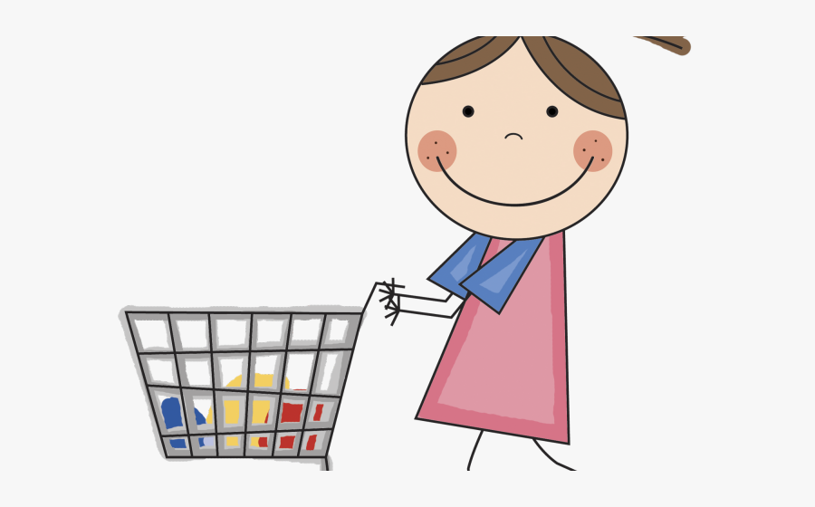 Shopping Bag Clipart Little Girl - Producers And Consumers Poster, Transparent Clipart