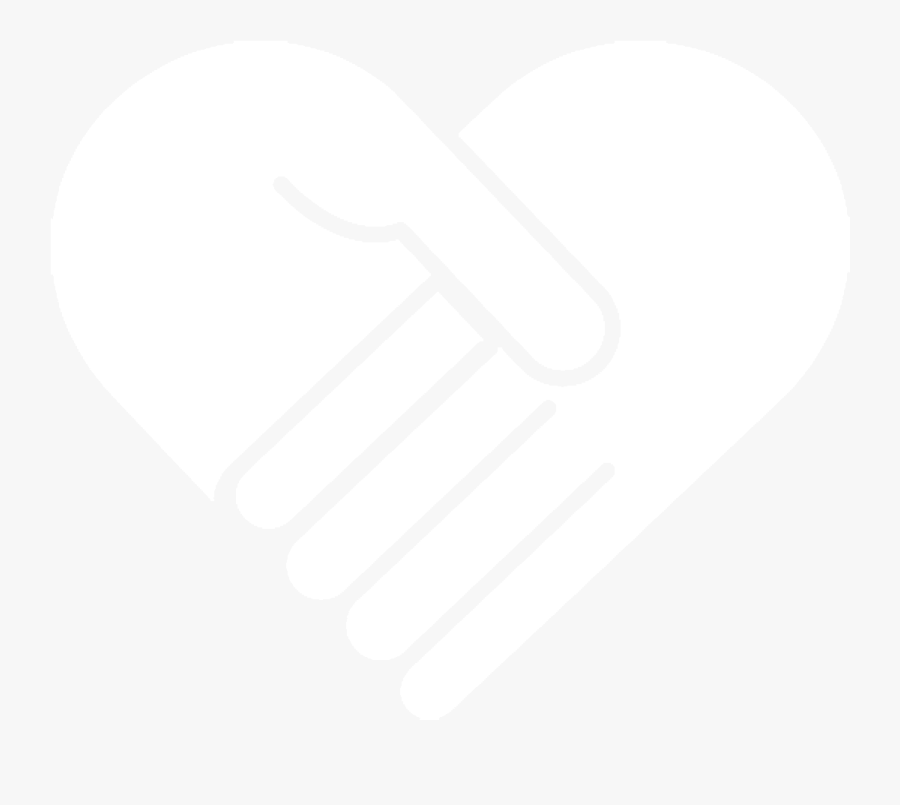Heart Hand Icon White Png, Transparent Clipart