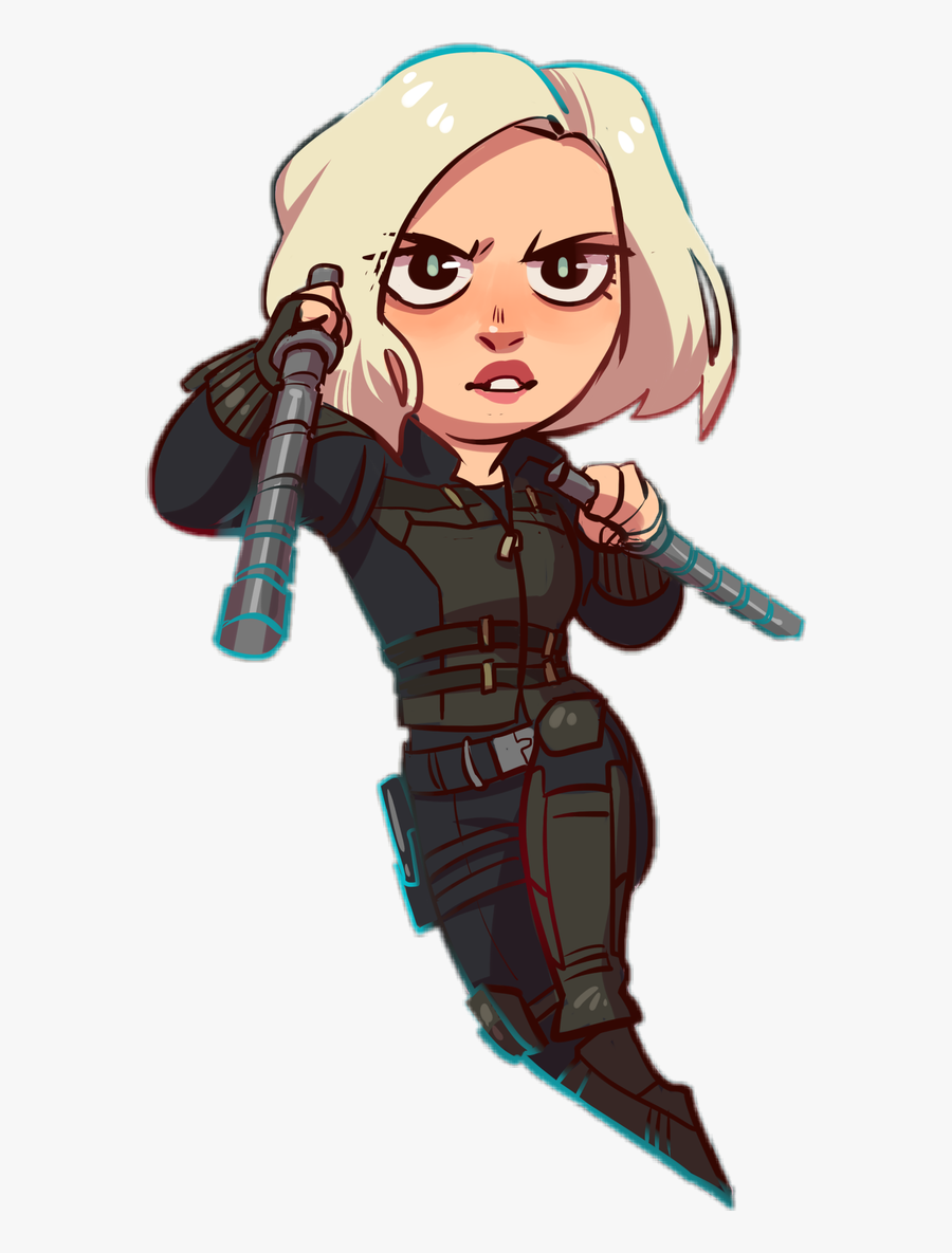 #natasharomanoff #blackwidow #marvel #avengers #mcu - Natasha Romanoff Endgame Chibi, Transparent Clipart