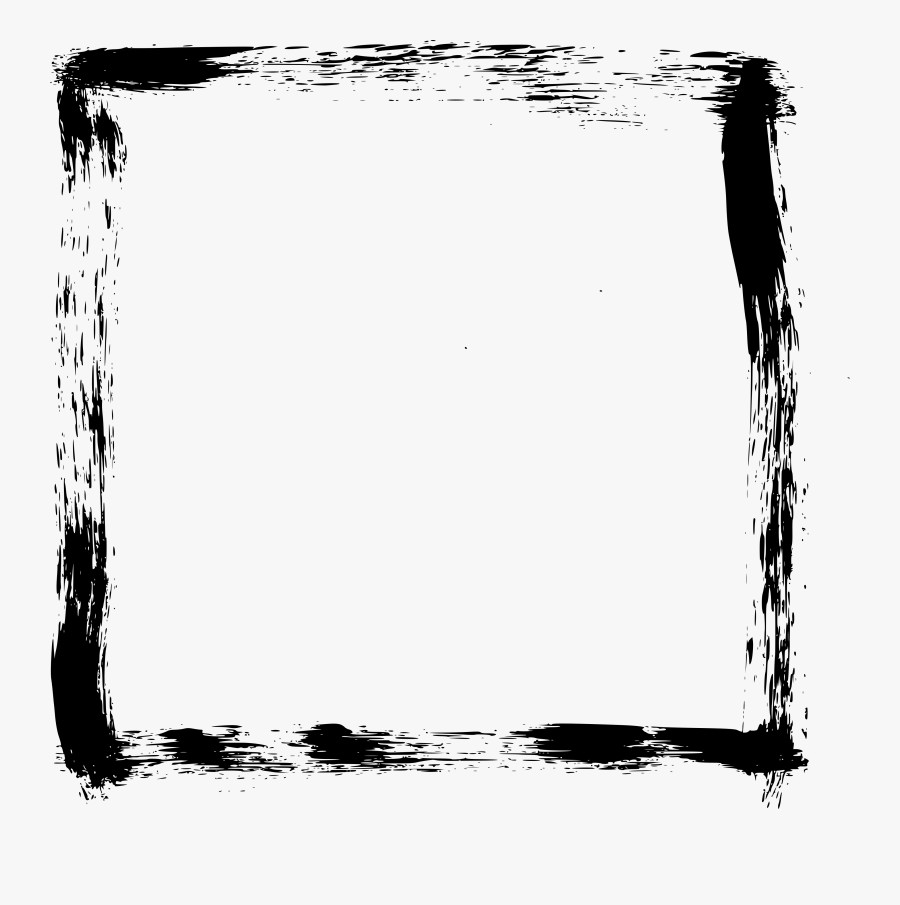Clip Art Grunge Stroke Square - Brush Stroke Frame Png, Transparent Clipart