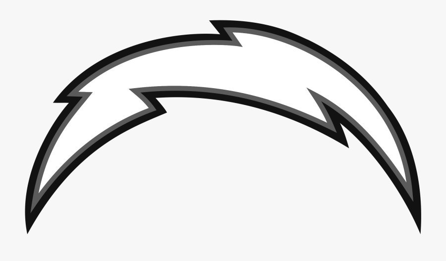 Los Angeles Chargers Logo Black And White - Los Angeles Chargers Bolt, Transparent Clipart