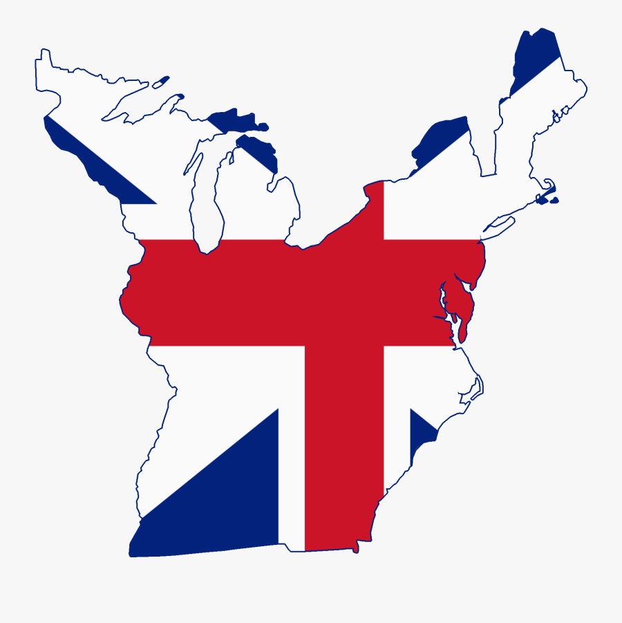 Images Of The Thirteen Colonies - 13 Colonies Flag Map, Transparent Clipart