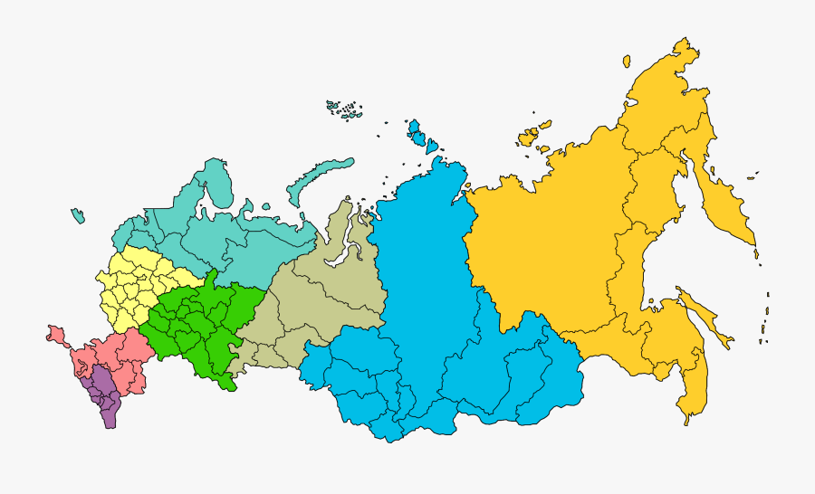 Pictures Of Southern Colonies - Russian Federal Districts, Transparent Clipart