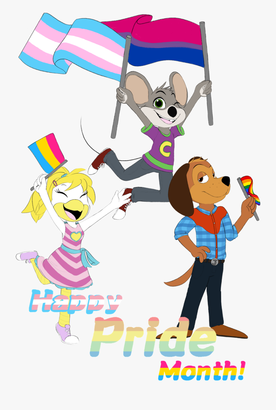 We’ll Be The Rainbow To Your Shower - Chuck E Cheese X Jasper, Transparent Clipart