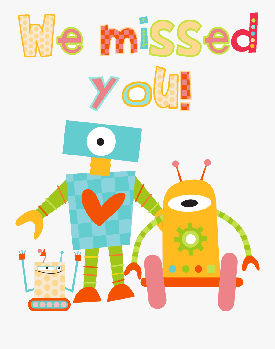 Robots Dibujos Coloridos - Missed You Classroom, Transparent Clipart