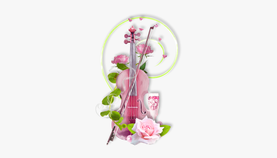 Pink Clipart Violin - Tube Rose Clusters Png, Transparent Clipart