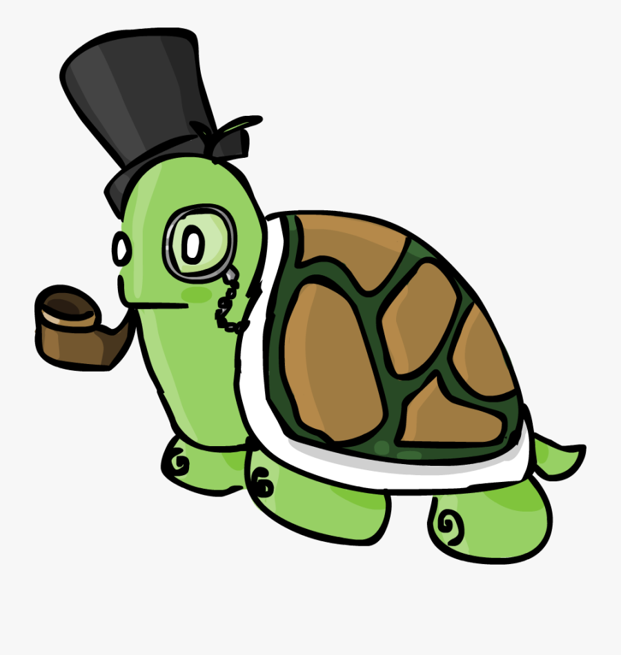 Lake Clipart Turtle - Transparent Turtle With Monocle, Transparent Clipart