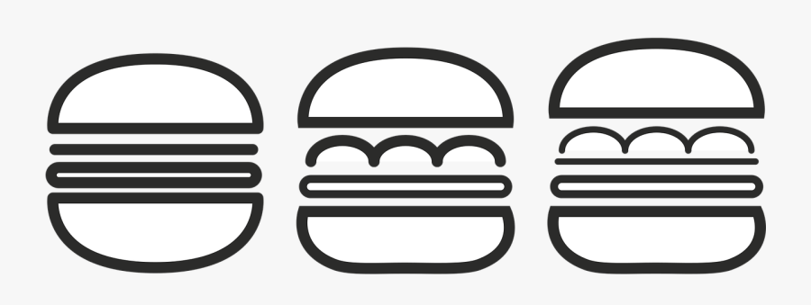 Burger Restaurant Piktogram Fast Png Image - Burger Black And White Clipart, Transparent Clipart