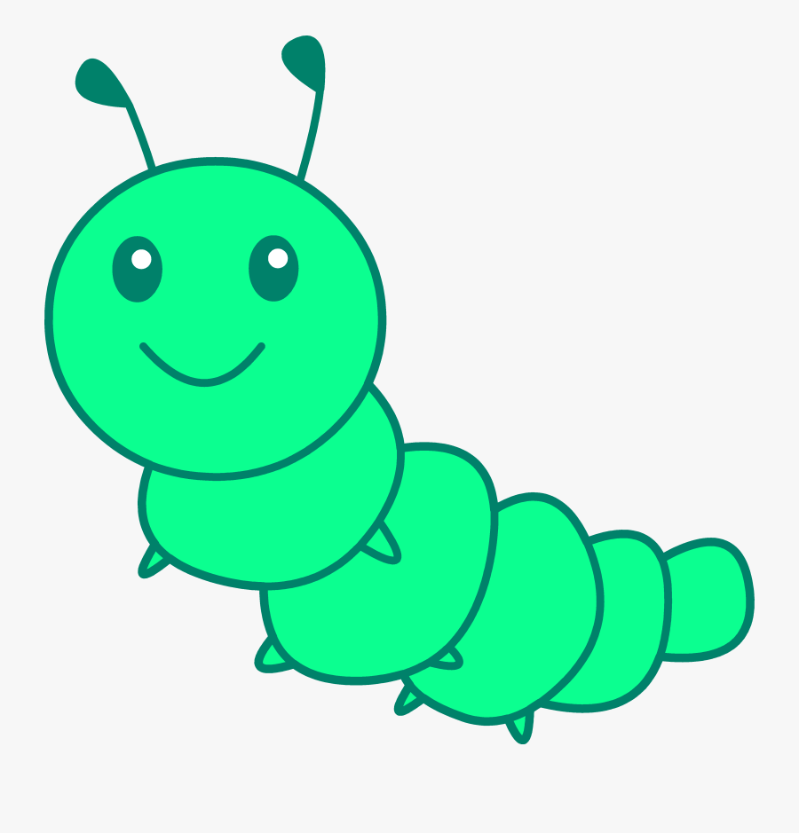Cute Bug Clipart - Caterpillar Png Clipart Black And White, Transparent Clipart