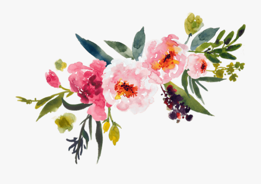 Floral Clipart Transparent Background - Transparent Flower Watercolor ...