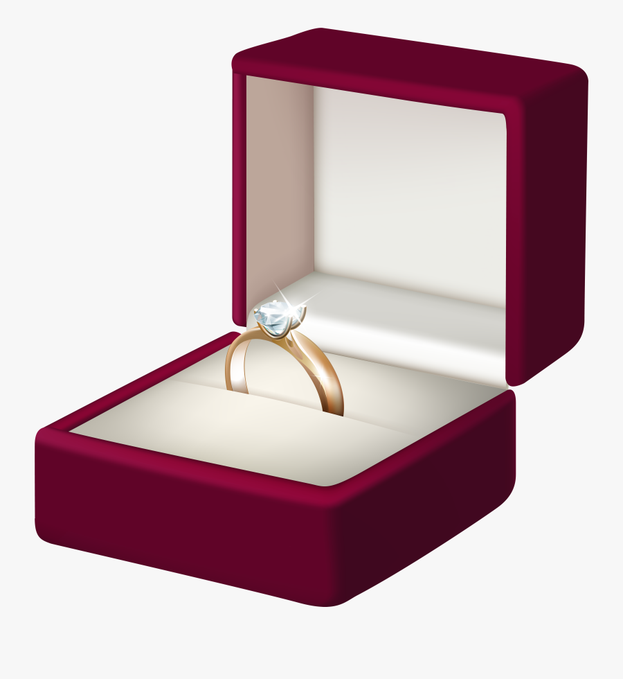 Transparent Background Wedding Ring Box 