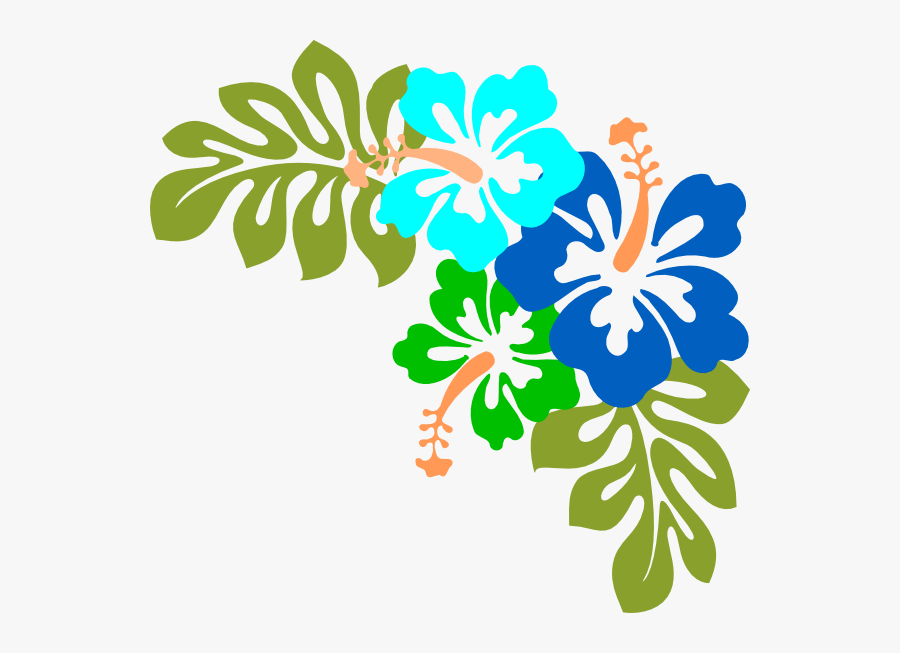 Hawaiian Flowers Transparent Background - Hibiscus Clip Art, Transparent Clipart