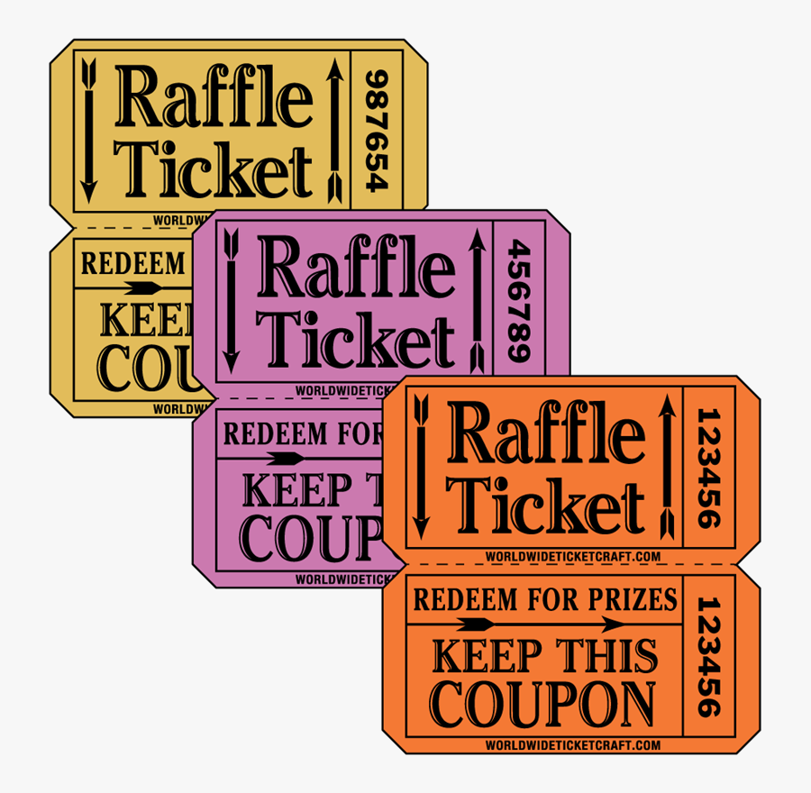 Each Ticket Has An Easy To Tear Perf To Allow The Top - Raffles Ticket Clip Art, Transparent Clipart