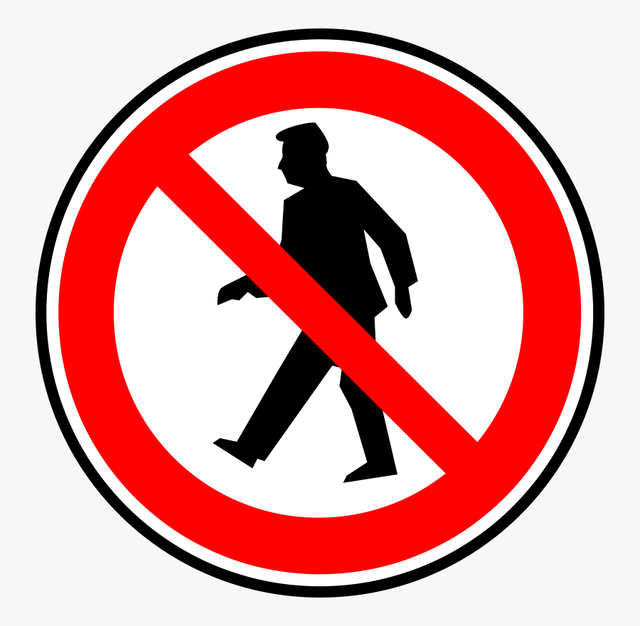 No Walking Pedestrians Clip Art At Clker - Bawal Tumawid Nakamamatay