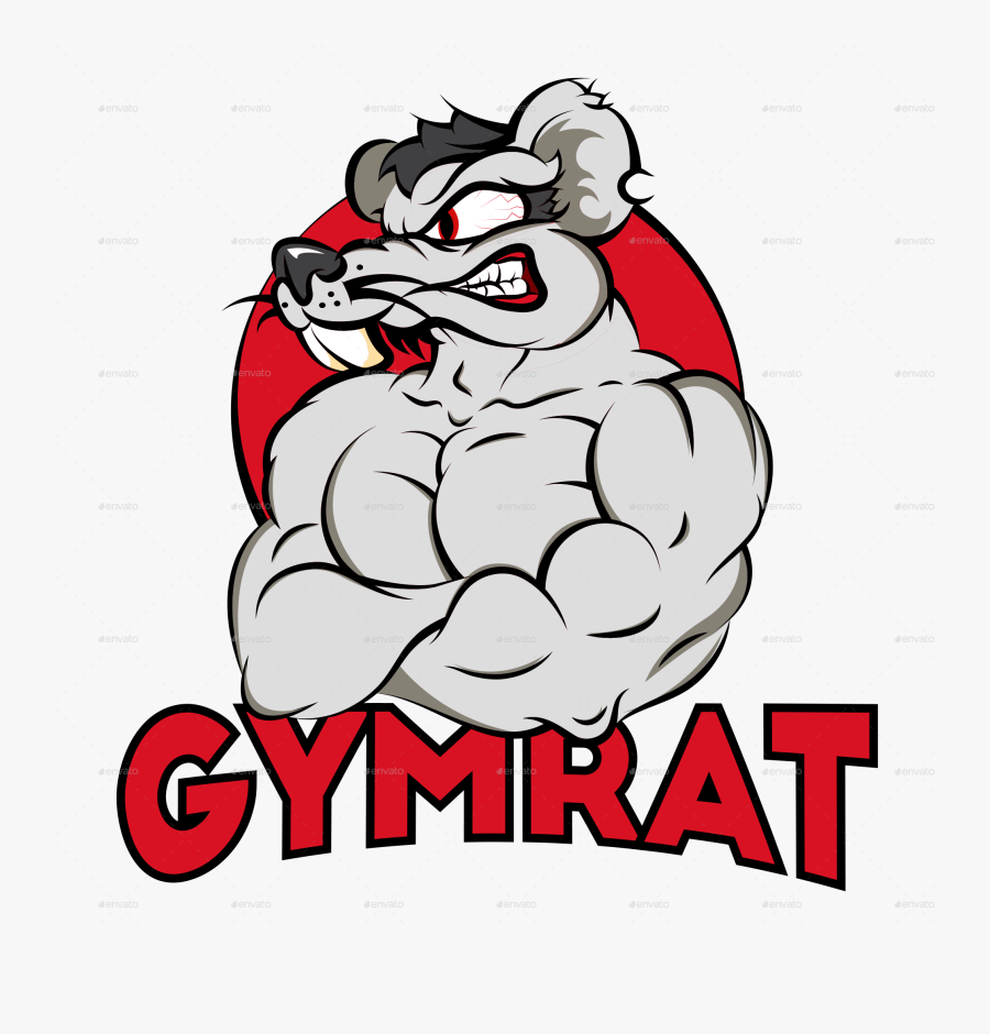 Rat Clipart Angry - Gym Rat Png Envato, Transparent Clipart