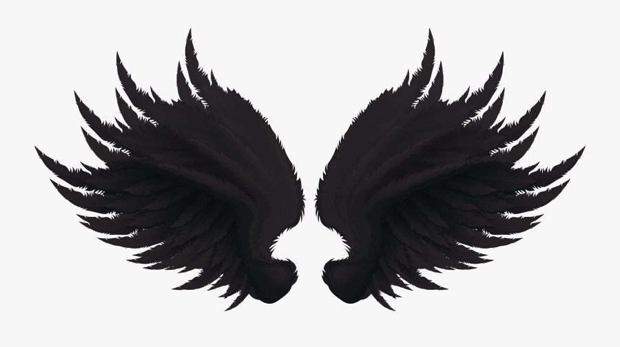 Wing Clipart Feather Wing - Transparent Black Wings Clipart, Transparent Clipart