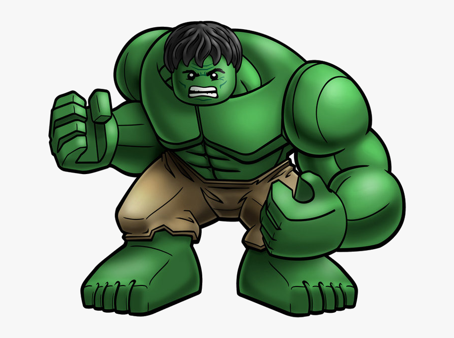 Lego Incredible Hulk Clipart - Super Heroes Lego, Transparent Clipart