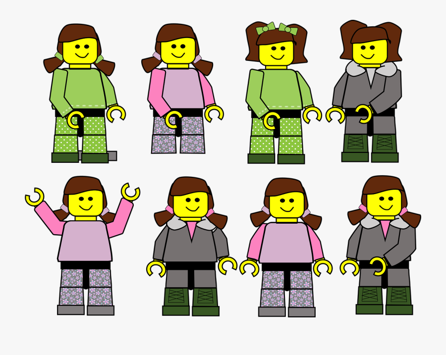 Transparent Girl Clipart - Lego People Clip Art, Transparent Clipart