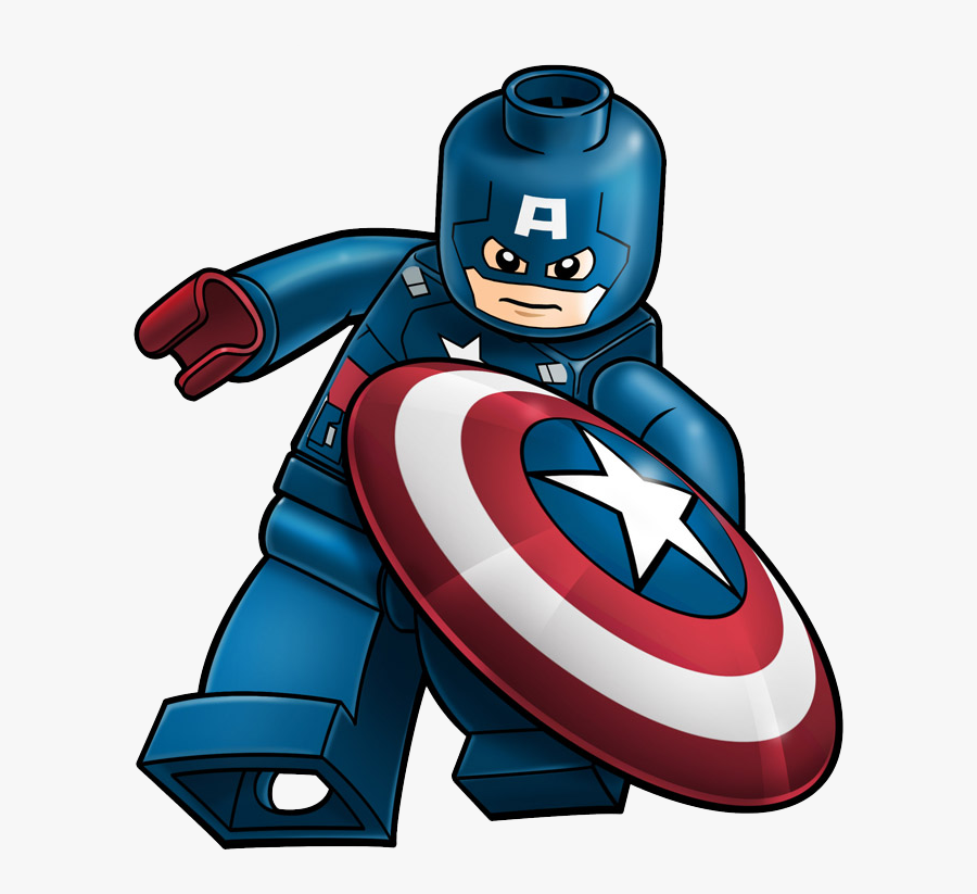Captain America Lego Hd Clip Art Png Background Clipart - Captain America Lego Drawing, Transparent Clipart