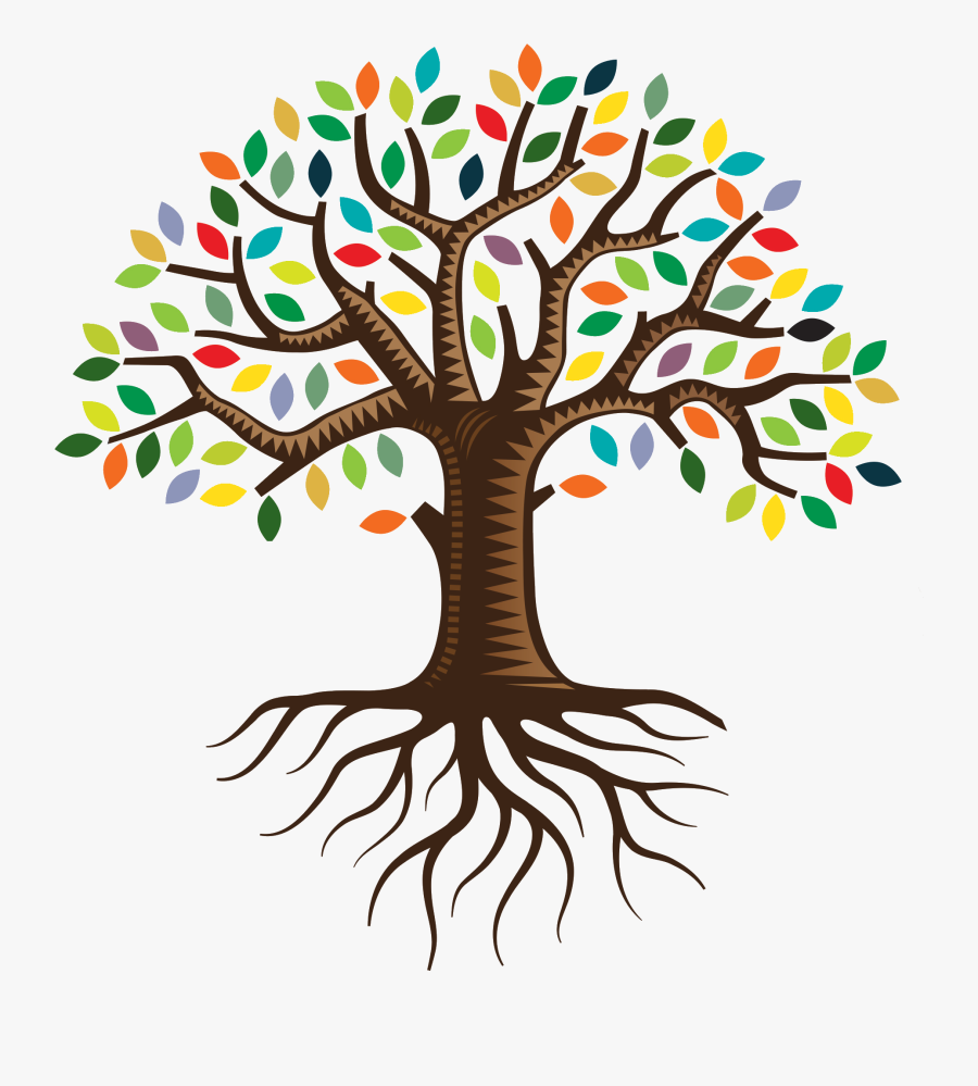 Root Qc Family Tree Logo Clip Art - Tree With Roots Logo, Transparent Clipart