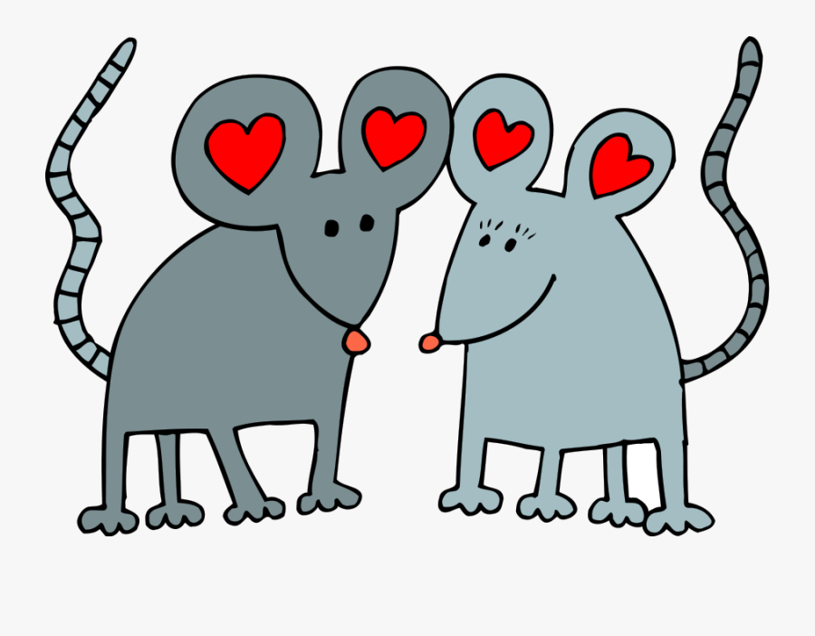 Valentine Clipart Vector Clip Art Online Royalty Free - Rats In Love Cartoon, Transparent Clipart