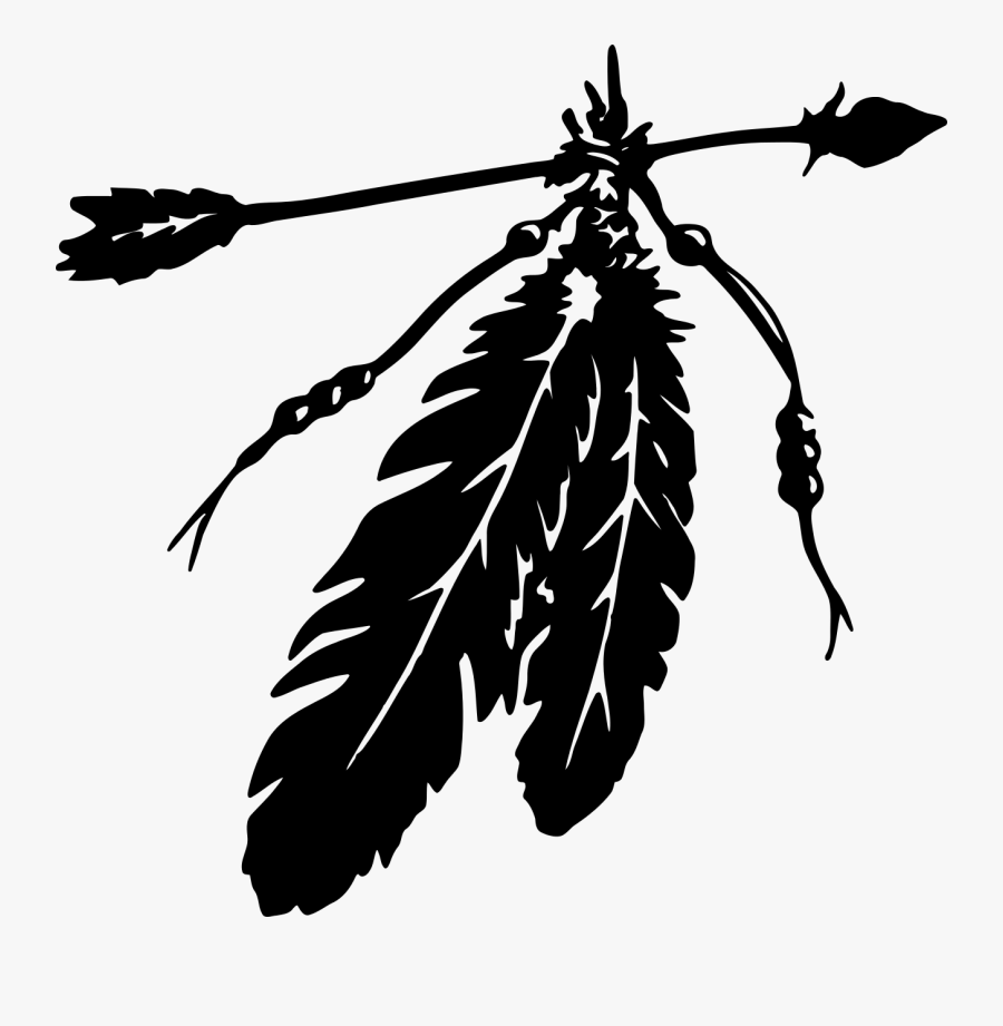 Clip Art Eagle Feather Clipart - Easy Native American Tattoos , Free