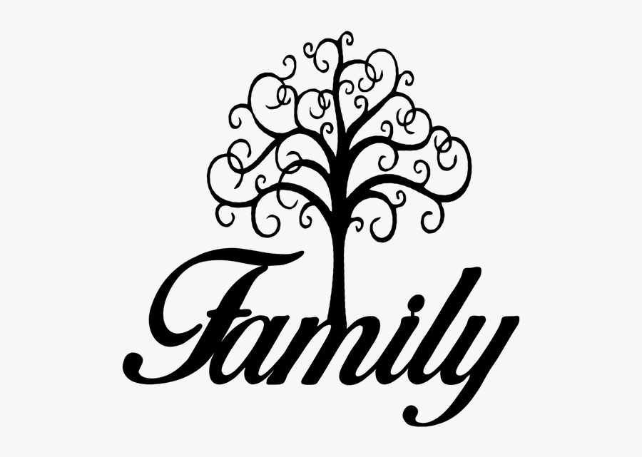 Family Tree Clipart Printable - Black And White Family Clipart, Transparent Clipart
