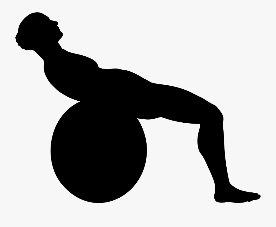 Big Image - Exercise Ball Silhouette, Transparent Clipart