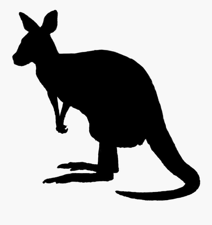 Kangaroo Silhouette At Getdrawings - Kangaroo Silhouette Black, Transparent Clipart