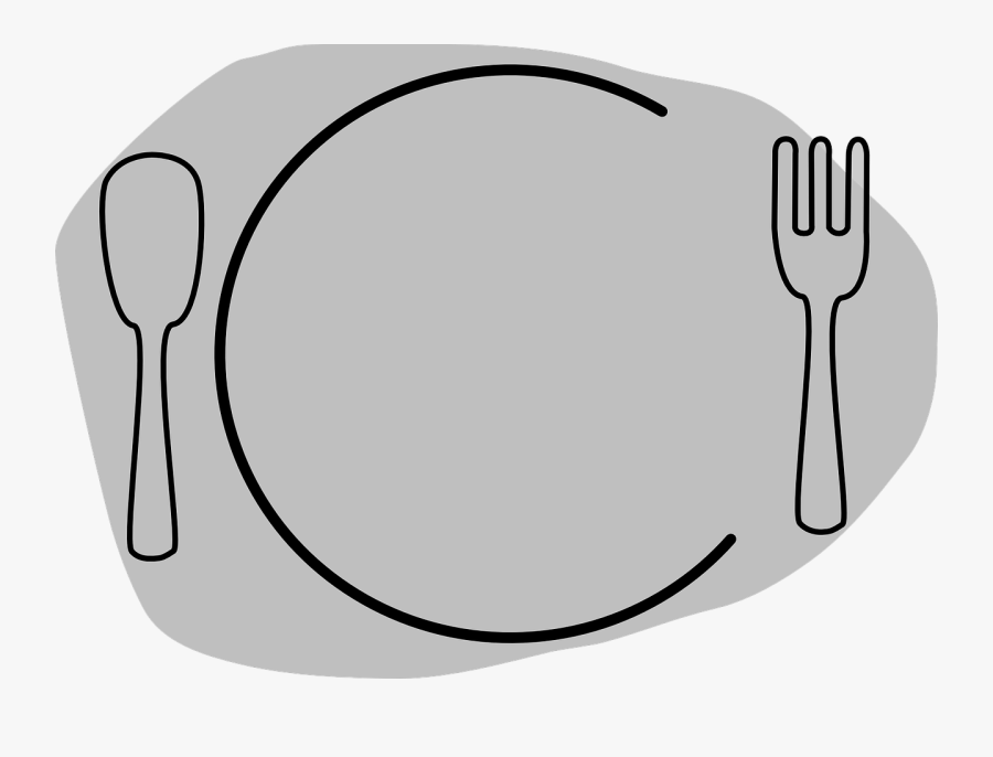 Dish Clipart Spoon Fork Plate - Plate Clip Art, Transparent Clipart