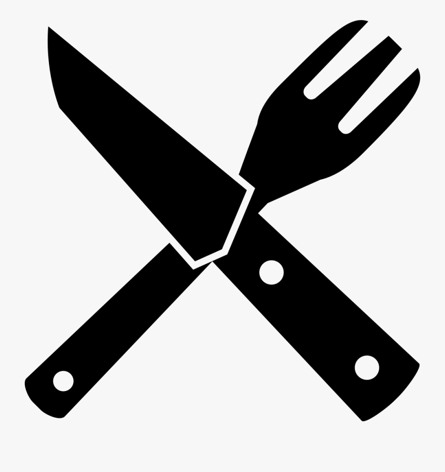 Transparent Silverware Clipart - Crossed Fork And Knife Png , Free ...