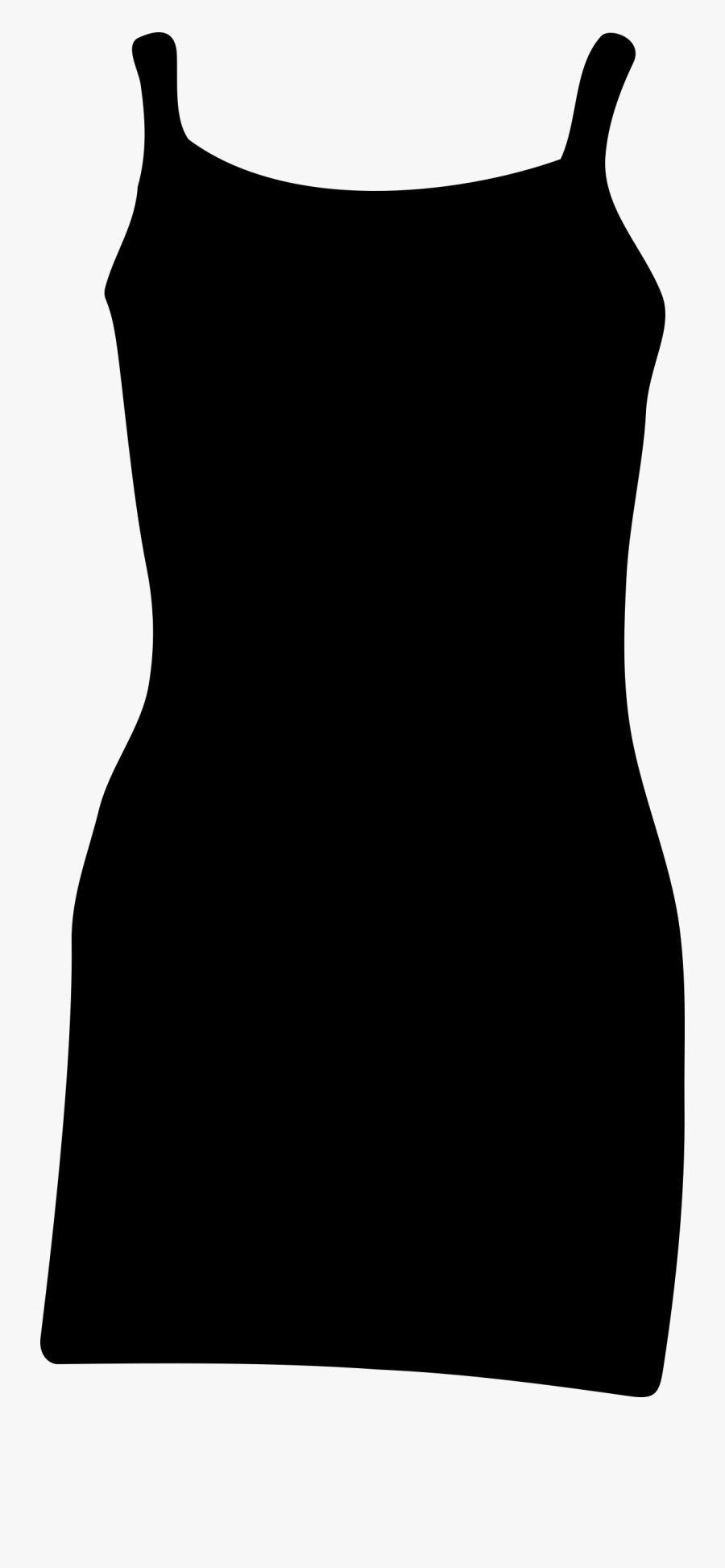 Formal Dress Silhouette Clip Art - Little Black Dress, Transparent Clipart