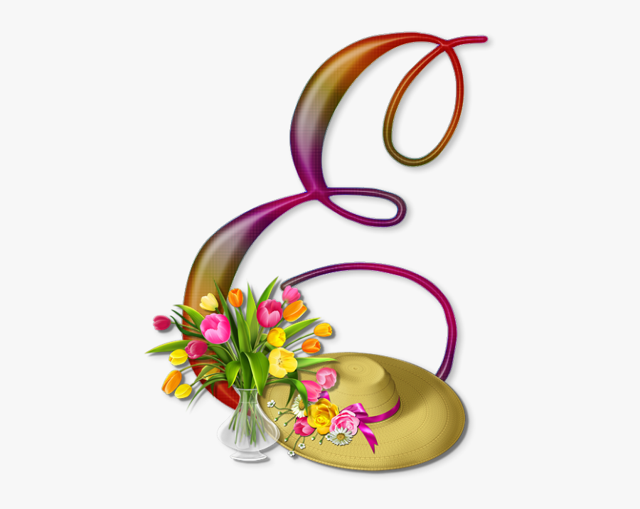 Sombrero Clipart Floral - Letters Y Monogram With Flowers, Transparent Clipart
