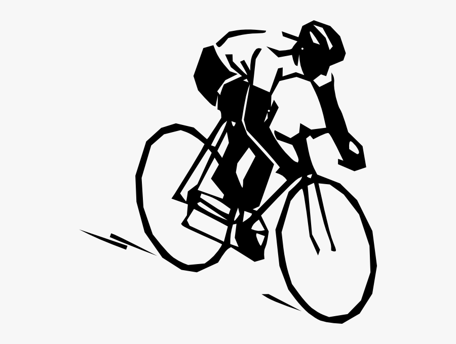 Clip Art Single Cyclist Clip Art - Clipart Cycling, Transparent Clipart