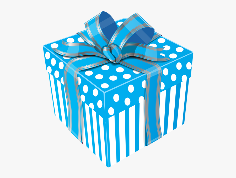 Blue Gift Box Png, Transparent Clipart