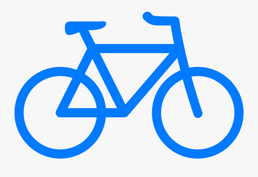 Transparent Cyclist Silhouette Png - Blue Bicycle Icon Png, Transparent Clipart