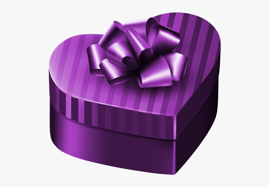 Purple Gift Box Clipart, Transparent Clipart