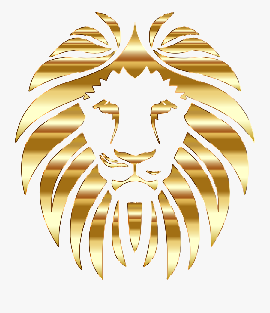 Golden Lion No Background - Model Png No Background Gold, Transparent Clipart