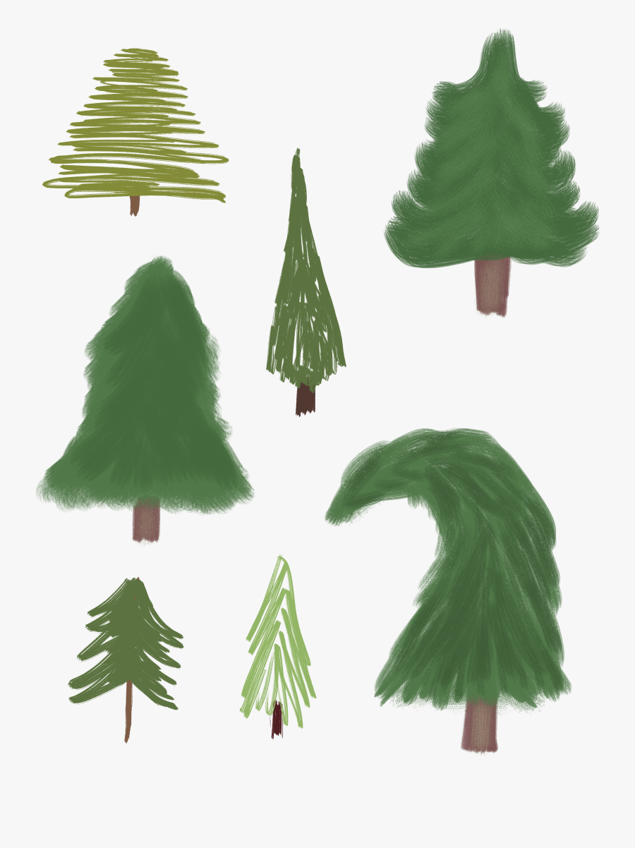 Clip Art How To Paint Pine Tree - Christmas Tree, Transparent Clipart