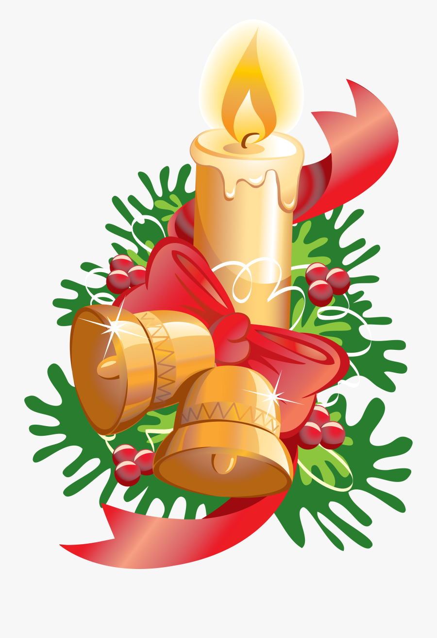 Christmas Bells Png Clipart , Png Download - Gambar Lilin Dan Lonceng Natal, Transparent Clipart