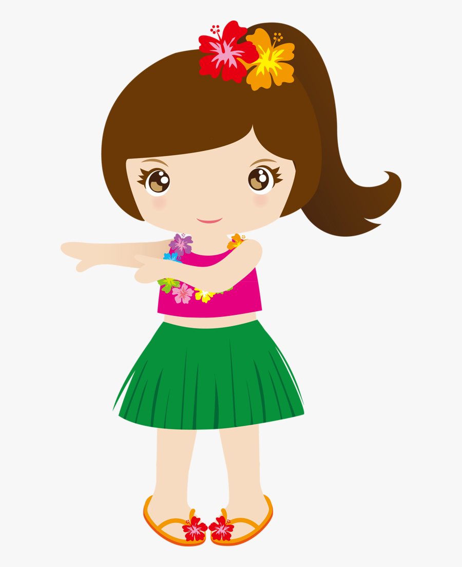 Cg050 03 Hawaiian, Clip Art And Felting - Hawaiian Girl Clipart Png, Transparent Clipart