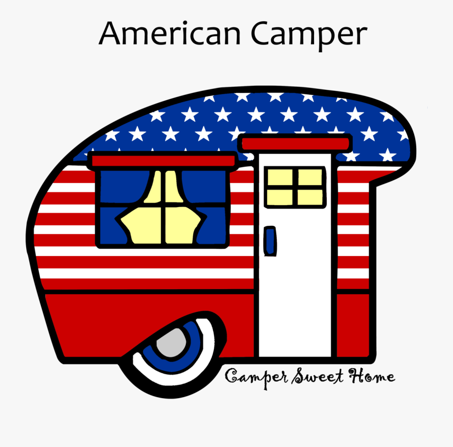 American Camper Clip Art, Transparent Clipart