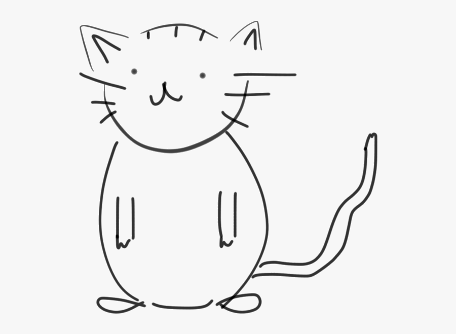 Fileblack And White Cat Sketch - White And Black Cat Sketch, Transparent Clipart