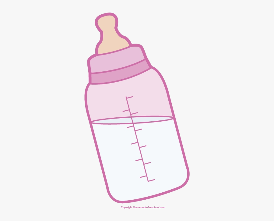 Baby Bottle Click To Save Image Girl Clipart Transparent - Clip Art Pink Baby Bottle, Transparent Clipart