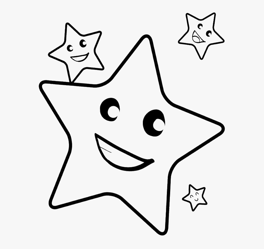 Shooting Star Line Drawing - Star Coloring For Kids, Transparent Clipart