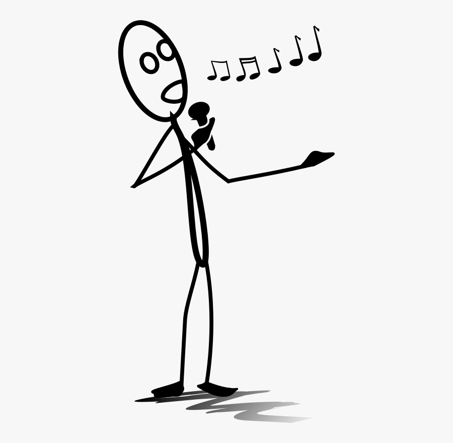 Al Singing Melody - Stick Figure Singing, Transparent Clipart