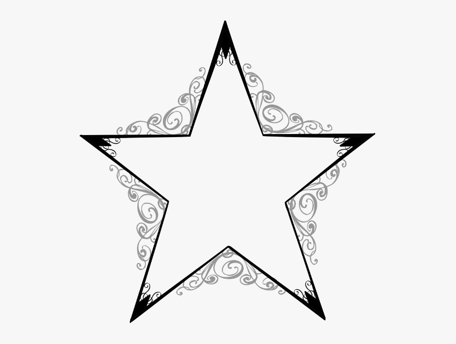 Clip Art Collection Of Free Transparent - Fancy Star Clipart, Transparent Clipart