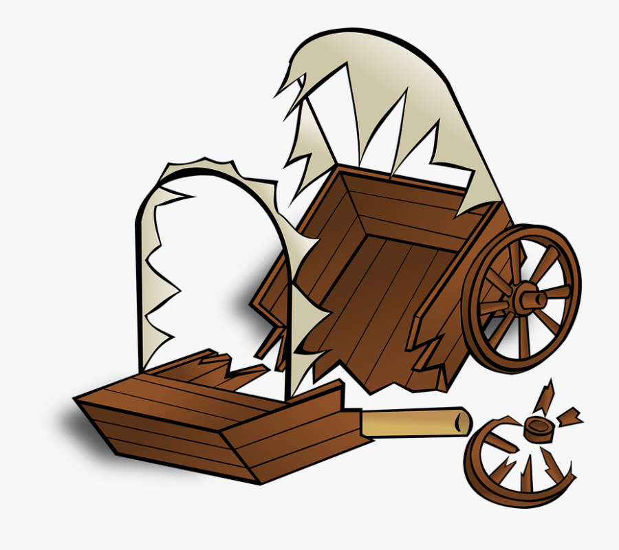 Caravan - Clipart - Broken Wagon Wheel Clipart, Transparent Clipart