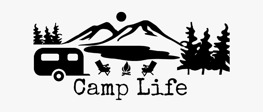 Clip Art Camping Silhouettes - Les Beaux Malaises, Transparent Clipart